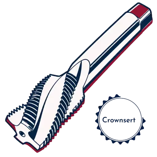 Blind-tap tool for threading blind holes for Crownserts threaded inserts
